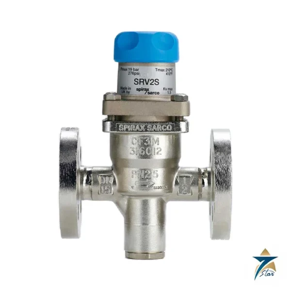 Spirax Sarco SRV2S stainless steel direct acting pressure reducing valve with flanged connections