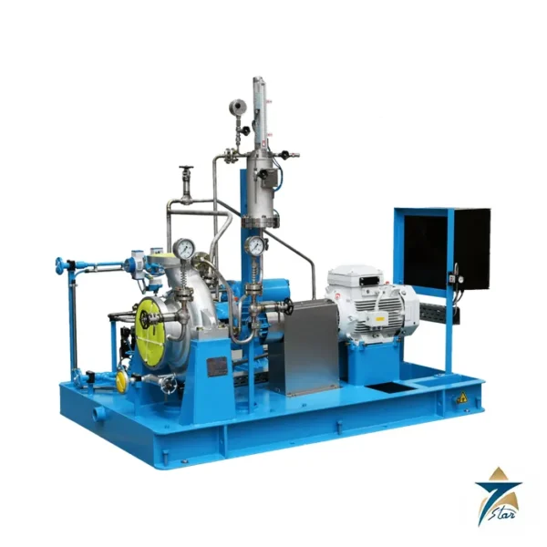 Sulzer PRE API 610 process pump on baseplate with seal support system