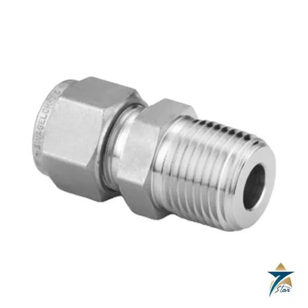 Swagelok SS-12M0-1-8 316 stainless steel male connector, 12 mm tube x 1/2 in. male NPT