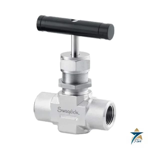 Swagelok SS-18RF6 316 stainless steel 18 series needle valve with bar handle, 3/8 in. female NPT