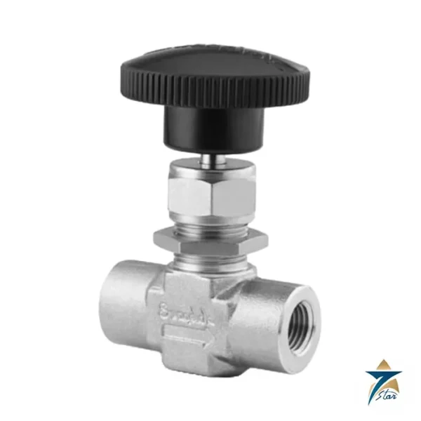 Swagelok SS-1RF4 316 stainless steel integral-bonnet needle valve, 1/4 in. female NPT, regulating stem