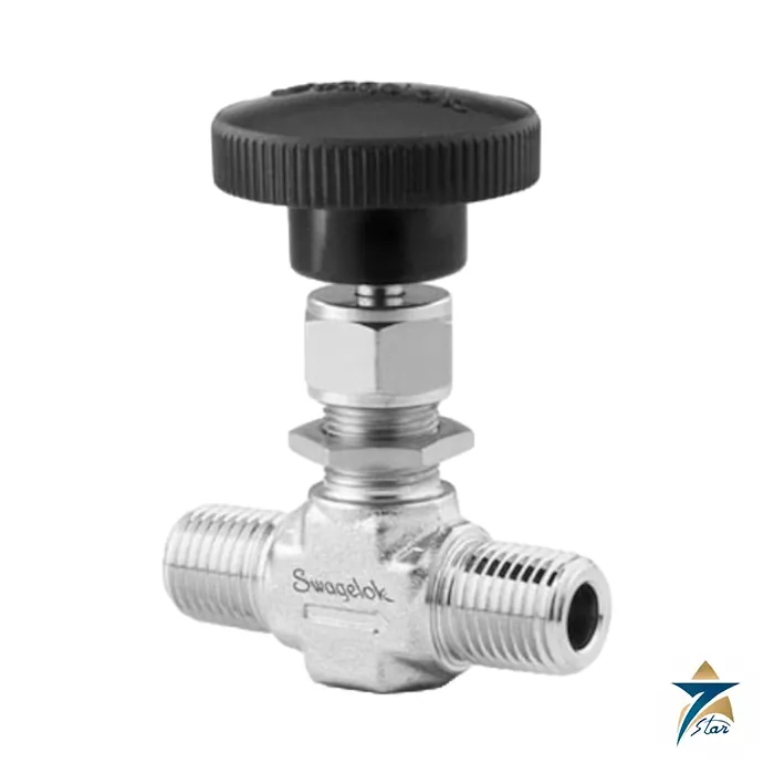 Swagelok SS-1RM4 Needle Valve, 0.37 Cv, 1/4 in. MNPT Swagelok SS-1RM4 316 stainless steel integral-bonnet needle valve, 1/4 in. male NPT, regulating stem