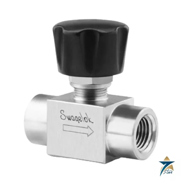 Swagelok SS-20KF4 316 stainless steel 20 series soft-seat needle valve with knob, 1/4 in. female NPT