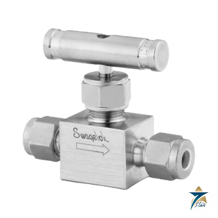 Swagelok SS-20VS4 316 stainless steel 20 series vee-stem needle valve with bar handle, 1/4 in. tube fitting