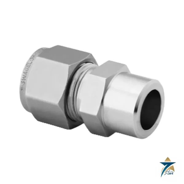 Swagelok SS-810-6-8W 316 stainless steel tube socket weld union, 1/2 in. tube