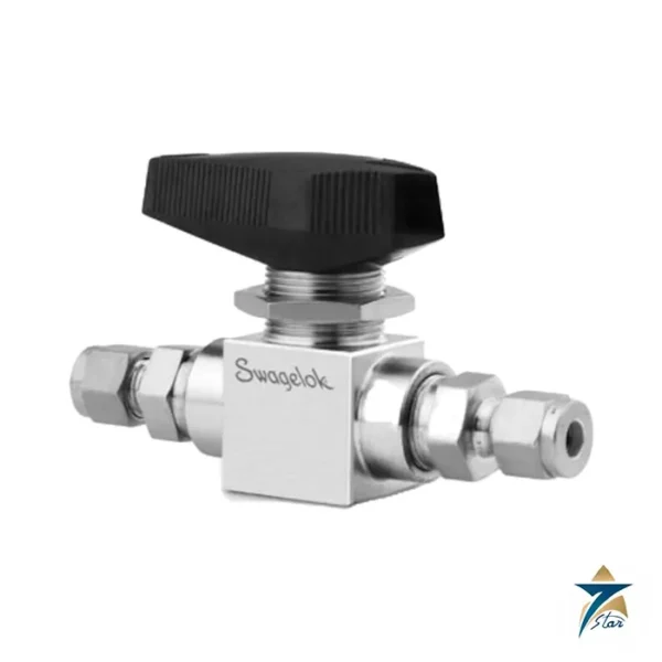 Swagelok SS-83KS4 trunnion ball valve with black handle