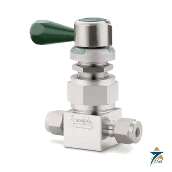 Swagelok SS-DLS4 diaphragm-sealed valve with lever handle
