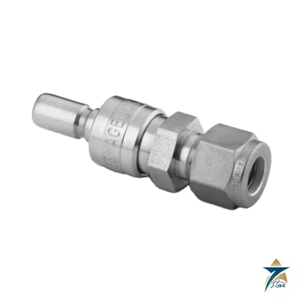 Swagelok SS-QC6-S-600 QC6 stainless steel instrumentation quick-connect stem without valve, 3/8 in. tube fitting
