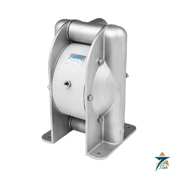 Tapflo T420 metal air-operated diaphragm pump in stainless steel