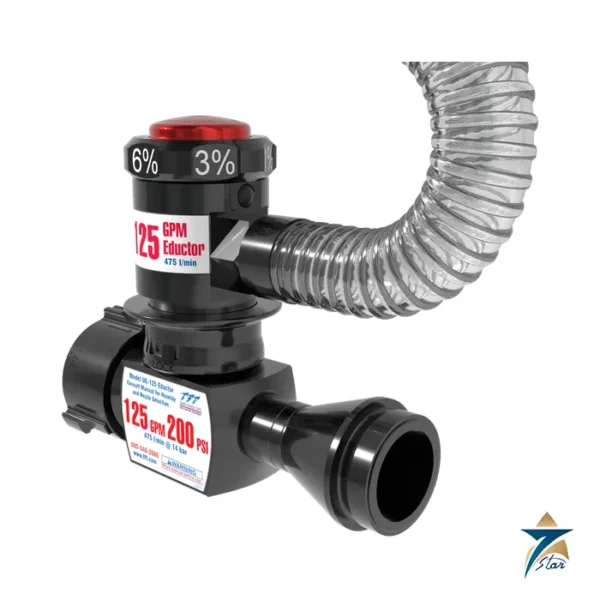 Task Force Tips UE-125-NF 125 gpm in-line foam eductor with proportioning knob and intake hose