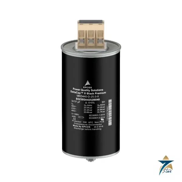 TDK DeltaCap X Black MKD440-D-25.0-X power factor correction capacitor (photo of the B32305A4252B040 can)
