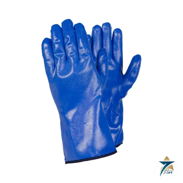Tegera Chemforce 7350 blue winter-lined nitrile chemical protection glove