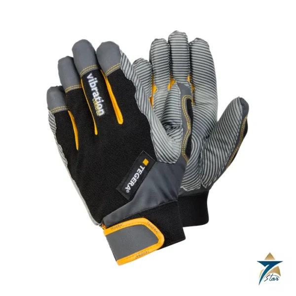 Tegera Pro 9180A black and grey anti-vibration work glove with padded palm