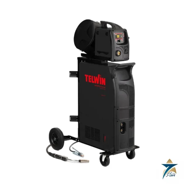 Telwin Inverpulse 60.40 Wave multi-process welder with separate 4-roll wire feeder on trolley