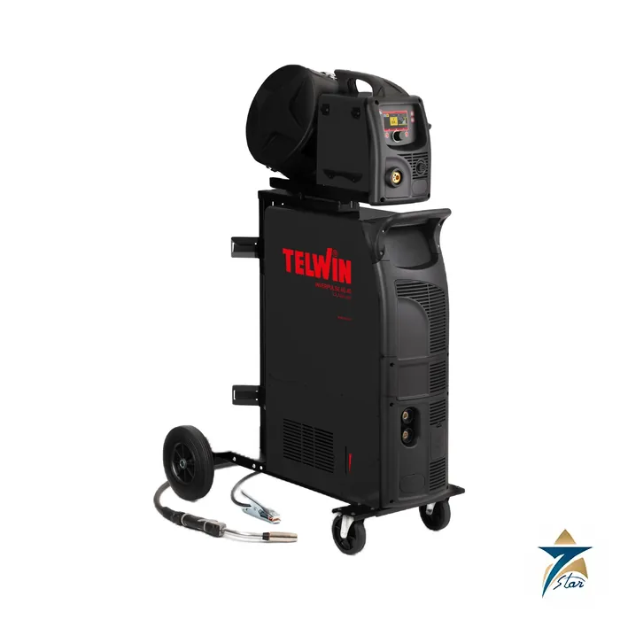 Telwin Inverpulse 60.40 Wave multi-process welder with separate 4-roll wire feeder on trolley Telwin Inverpulse 60.40 Wave multi-process welder with separate 4-roll wire feeder on trolley