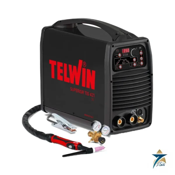 Telwin Superior TIG 421 DC-HF/LIFT TIG welding machine with accessories