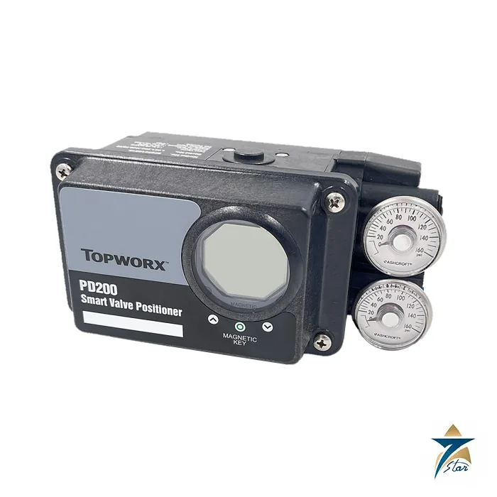 topworx-pd200 TopWorx PD200 smart valve positioner with LCD and pressure gauges