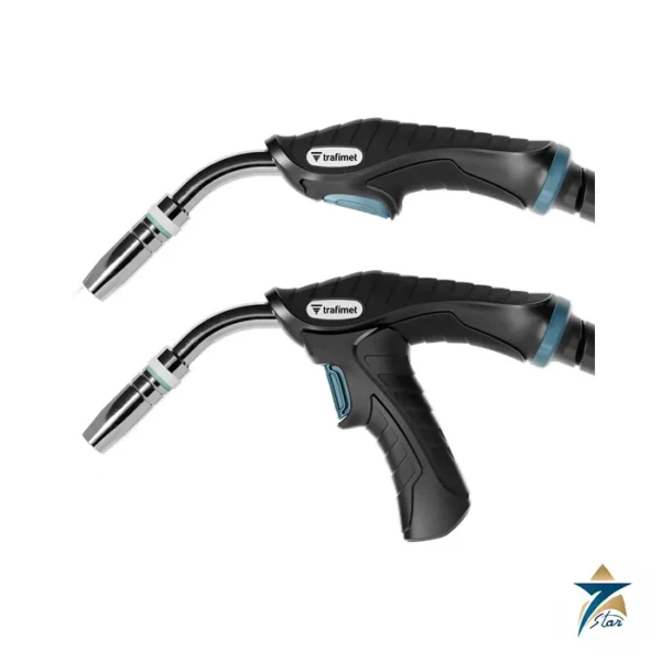 Trafimet ERGOPLUS 25 gas-cooled MIG torch with and without pistol grip
