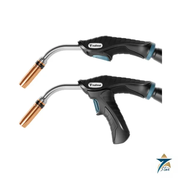 Trafimet ERGOPLUS 500 water-cooled MIG torch with and without pistol grip