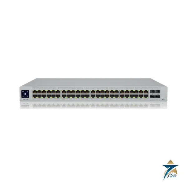 Ubiquiti USW-Pro-48-PoE UniFi 48-port PoE++ switch, front view