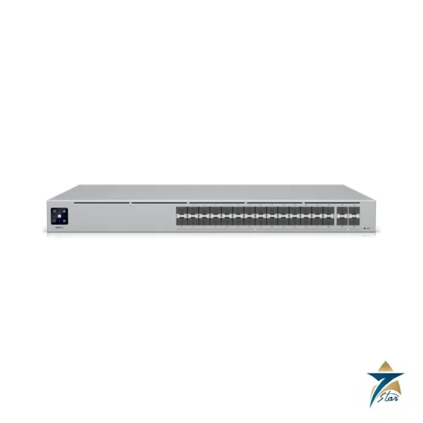 Ubiquiti USW-Pro-Aggregation UniFi 10G 25G SFP aggregation switch, front view