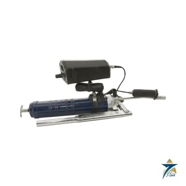 UE Systems Ultraprobe 401 digital grease caddy on a grease gun