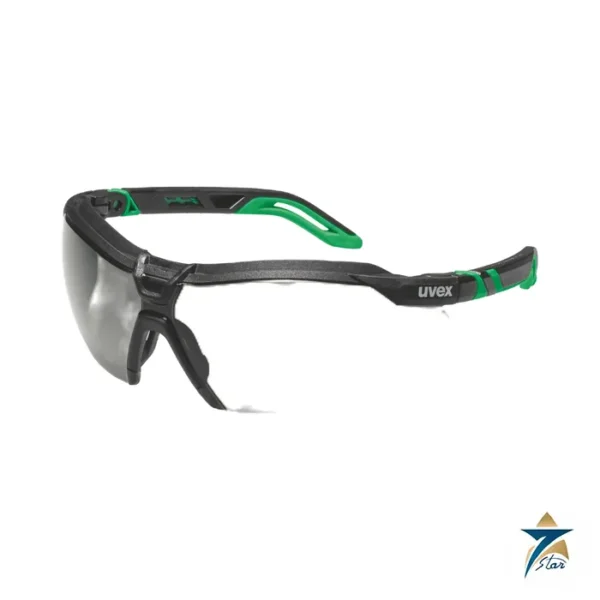 Uvex i-5 9183041 welding safety glasses with grey shade 1.7 lens and black green frame
