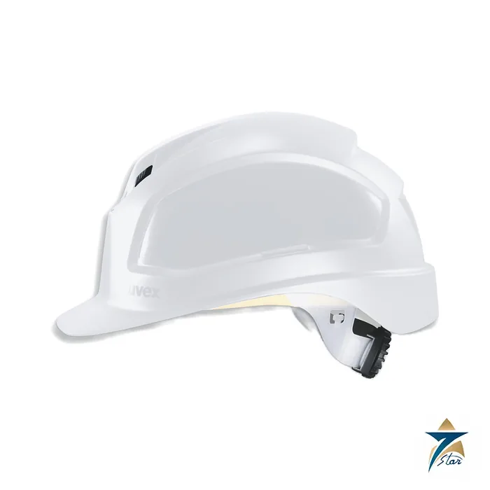 Uvex pheos B-WR 9772030 Safety Helmet White Long Brim Uvex pheos B-WR 9772030 white safety helmet with long brim and wheel ratchet harness