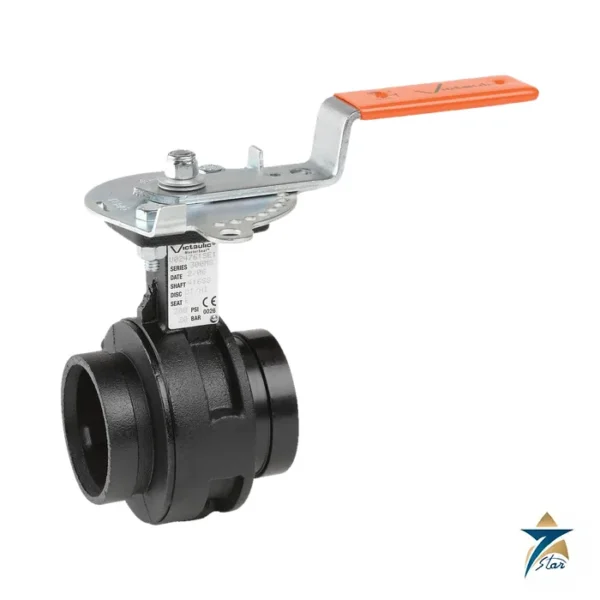 Victaulic Series 761 MasterSeal butterfly valve with lever handle