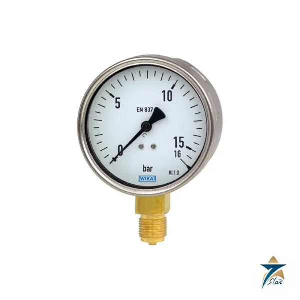 WIKA 212.20 Bourdon Tube Pressure Gauge, Stainless Steel Case Supplied by Seven Star LLC