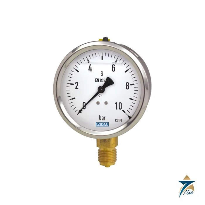 WIKA 213.53 Liquid-Filled Bourdon Tube Pressure Gauge Supplied by Seven Star LLC