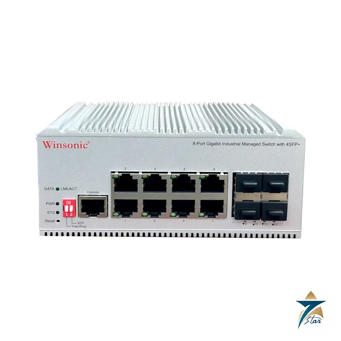 Winsonic NE11002-30834A 8GE + 4x10G SFP+ L3 Managed Industrial Switch Winsonic NE11002-30834A 8GE + 4x10G SFP+ L3 Managed Industrial Switch