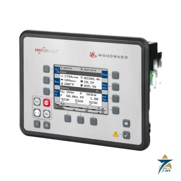 Woodward easYgen-3500XT genset controller front panel with graphic display