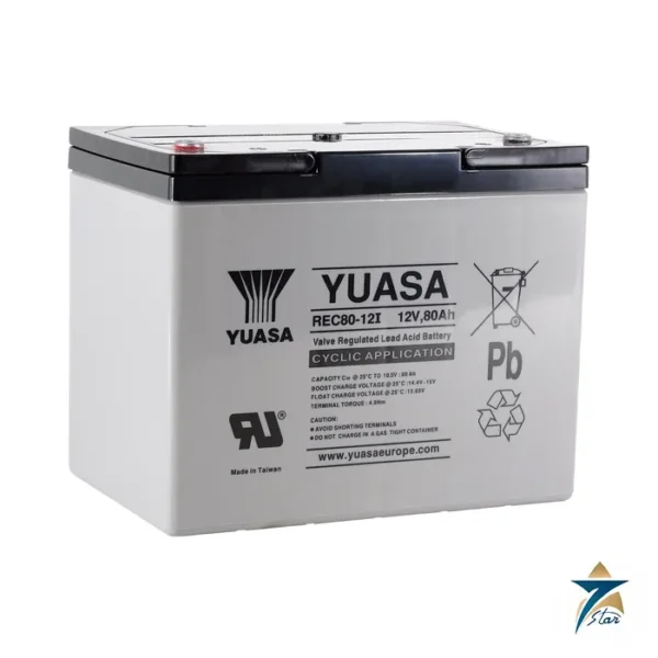 Yuasa REC80-12I 12V 80Ah cyclic AGM VRLA battery
