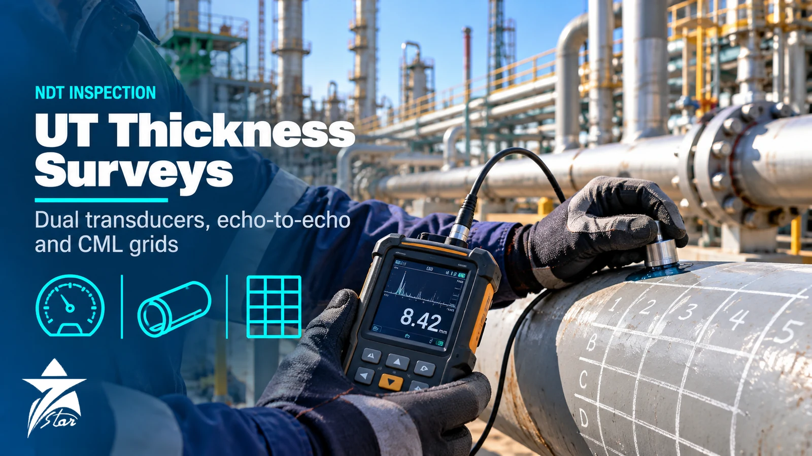 Ultrasonic Thickness Measurement for Corrosion Surveys - Seven Star LLC